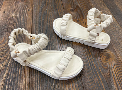 ShuShop Bruna Bone Scrunchie Sandal
