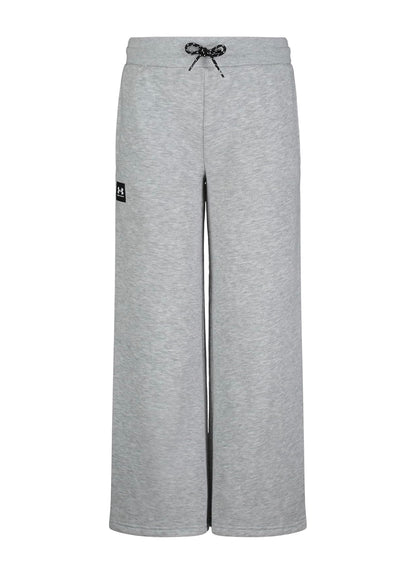 Under Armour Mod Gray Girl's Wide Leg Fleece Sweatpants