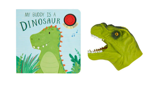 Mudpie My Buddy Is A Dinosaur Board Book and Puppet