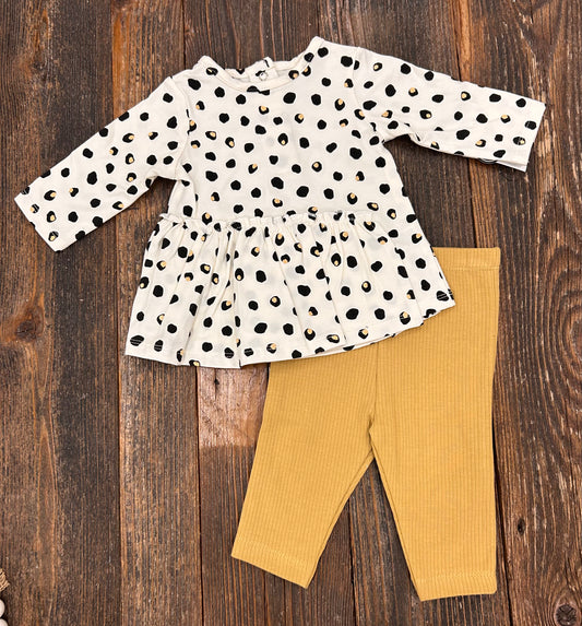 Focus Tan Leopard Tunic + Legging Set