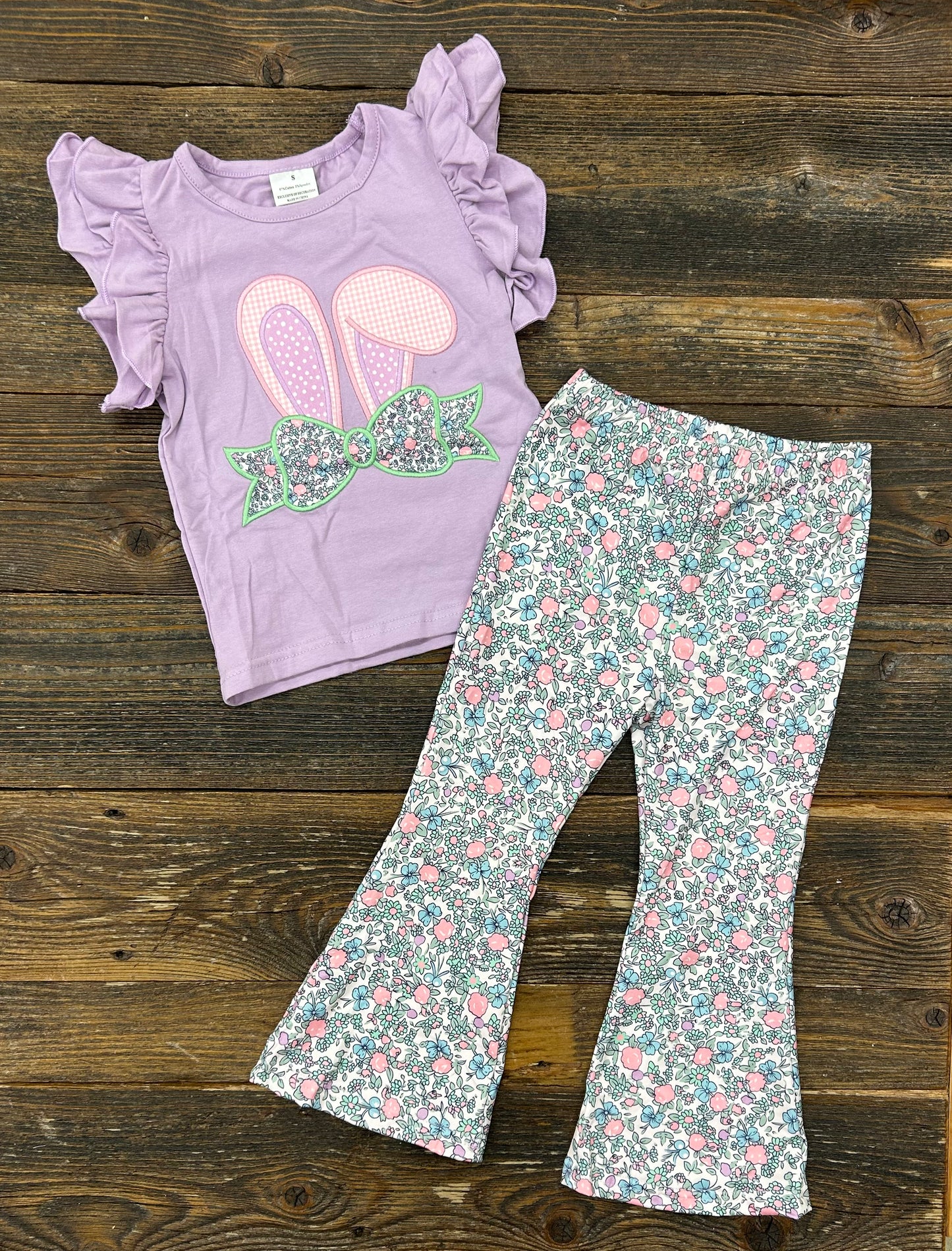 Lilac Easter Bunny Floral Set