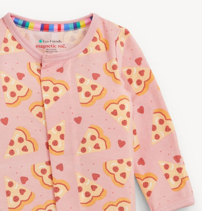 Magnetic Me Pizza My Heart Pink Magnetic Modal Footie