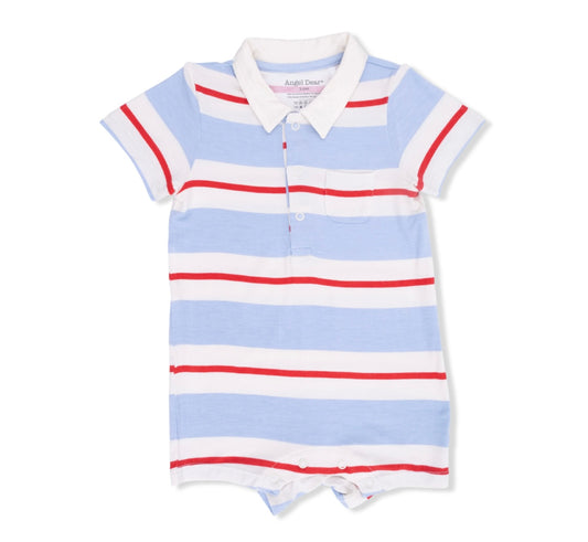 Angel Dear Preppy Rugby Polo Shortie Romper