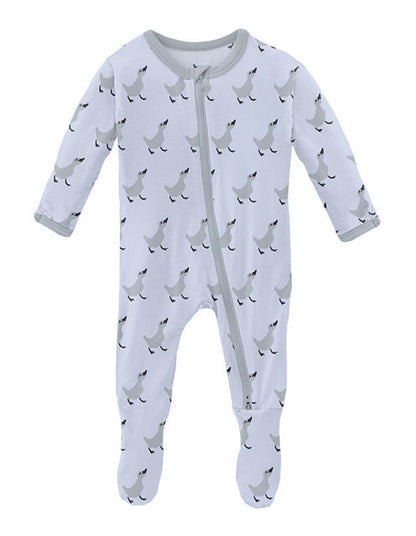 Kickee Dew Ugly Duckling Footie With 2 Way Zipper