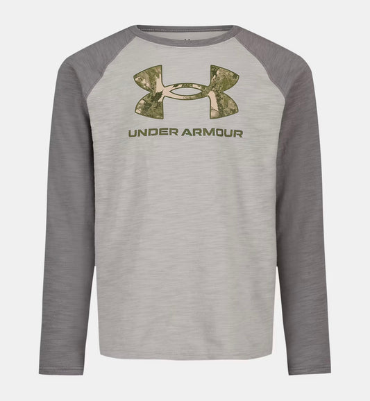 Under Armour Titanium / Clay Green Camo Logo Longsleeve
