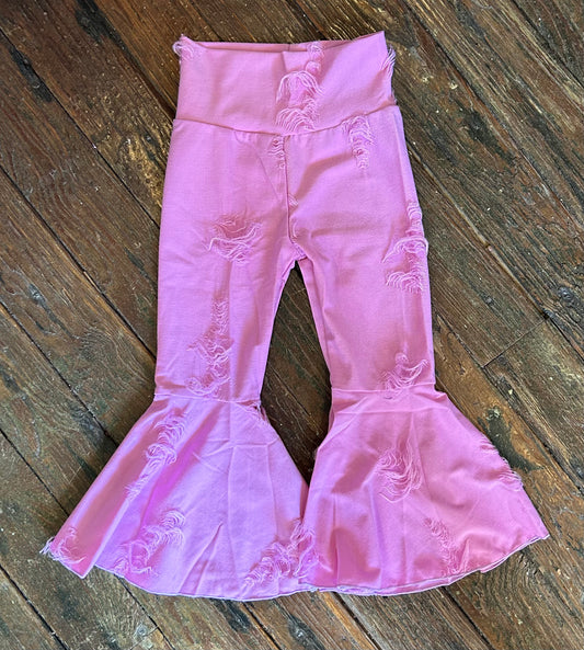 Distressed Lilac Bell Bottoms
