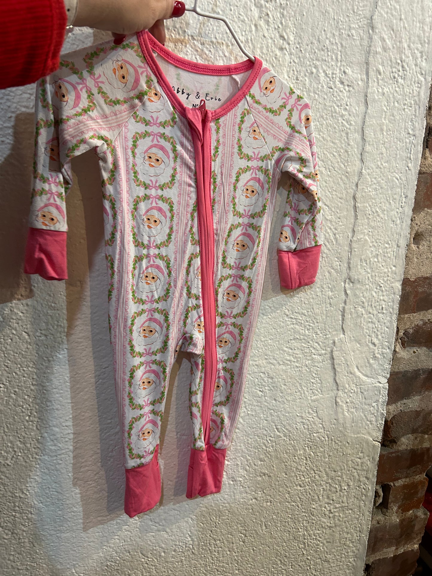 Pink Santa Zip Sleeper