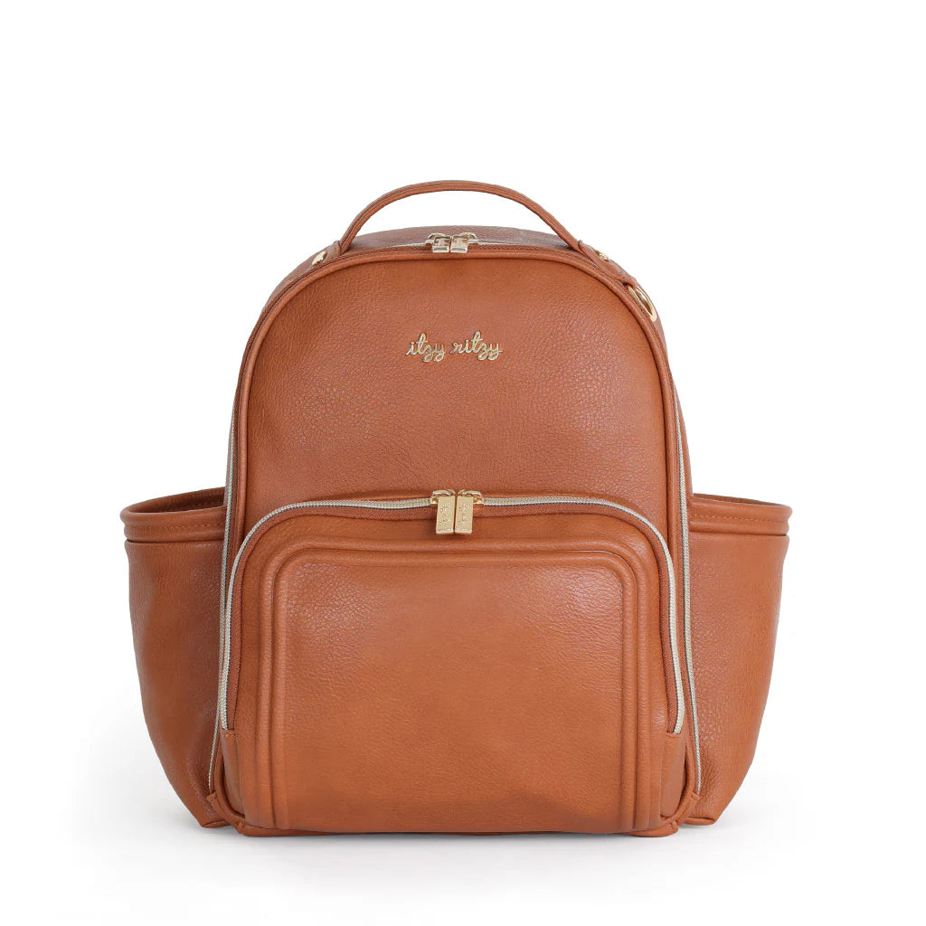 Itzy Ritzy Mini Plus Cognac Diaper Bag