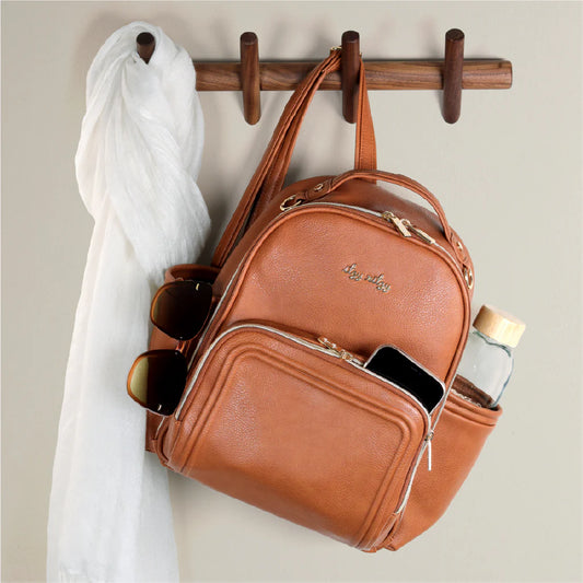 Itzy Ritzy Mini Plus Cognac Diaper Bag