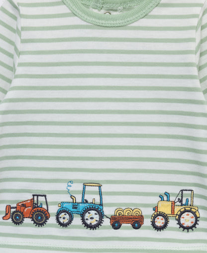 Little Me Mint Tractor Jogger Set