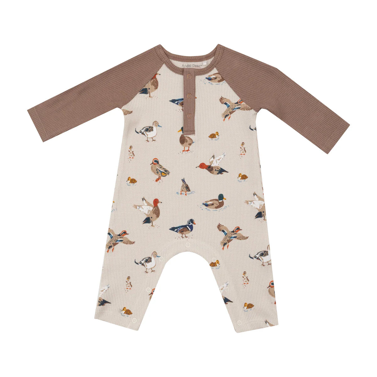 Angel Dear Ducks LS Raglan Henley Romper