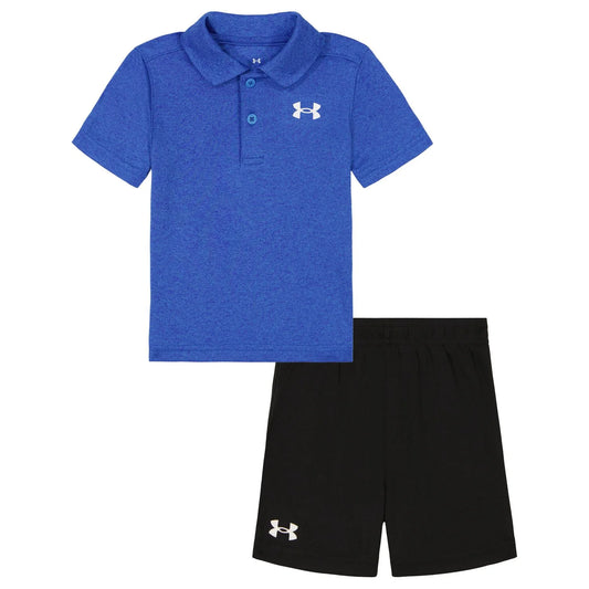 Under Armour Blue Atlantis Polo Tech Short Set