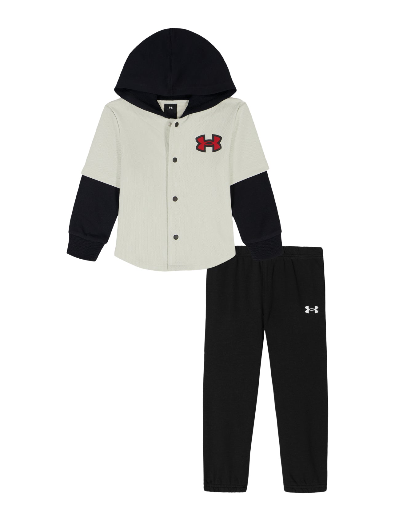 Under Armour Summit White Baseball Jersey & Black Jogger Set