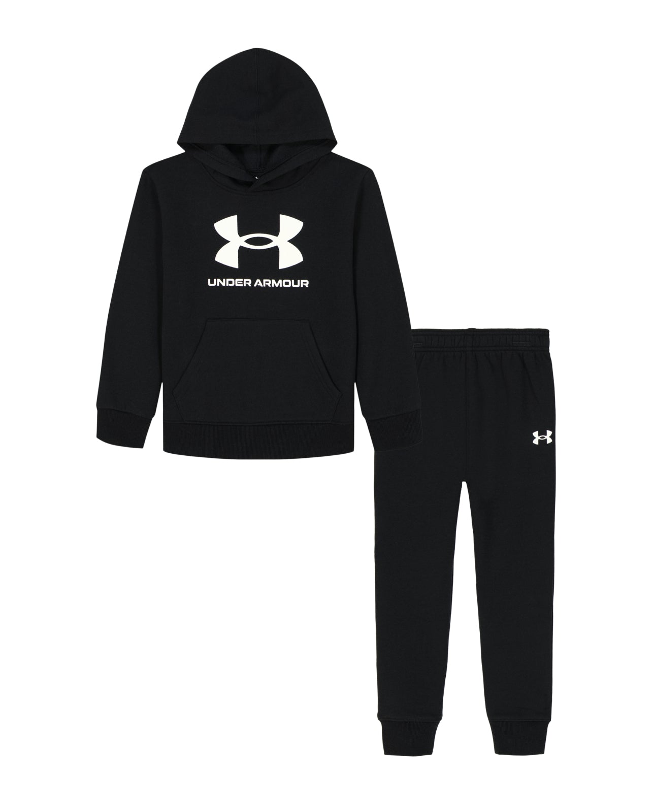 Under Armour Black Big Logo Pullover/Hoodie & Jogger Set
