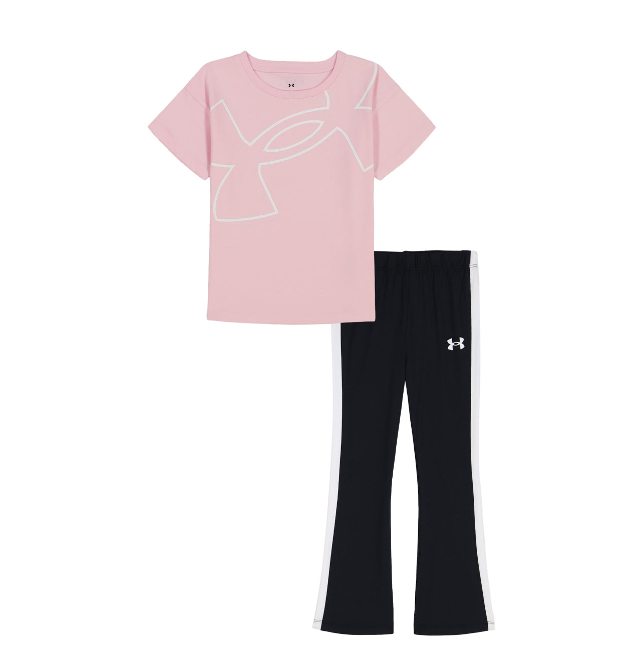 Under Armour Prime Pink Short Sleeve & Black Yoga Pant Set