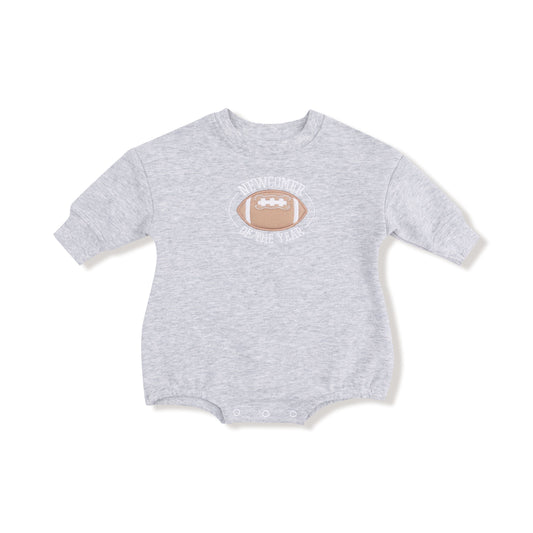 Angel Dear French Terry Varsity Heather Grey Newcomer Football Bubble
