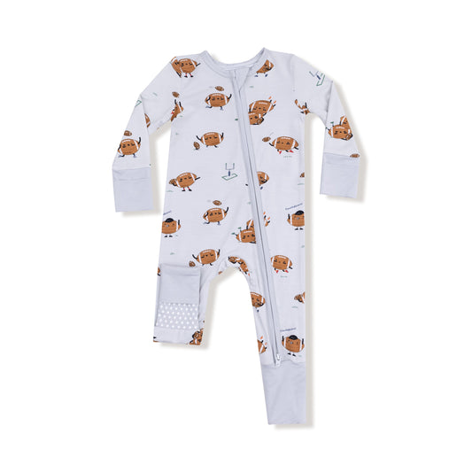 Angel Dear Footballs Playing Football 2 Way Zipper Romper