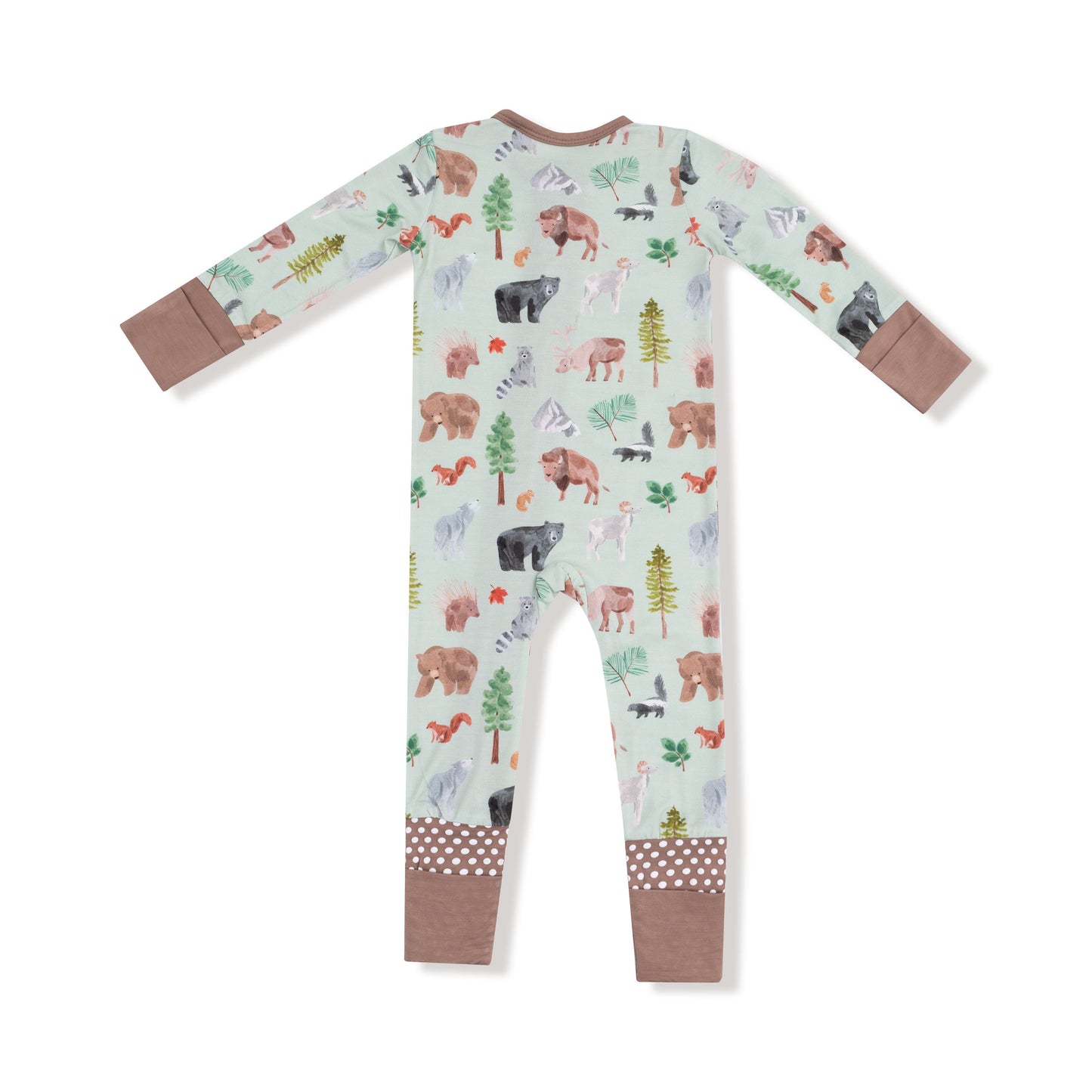Angel Dear American Woodland Animals 2 Way Zipper Romper