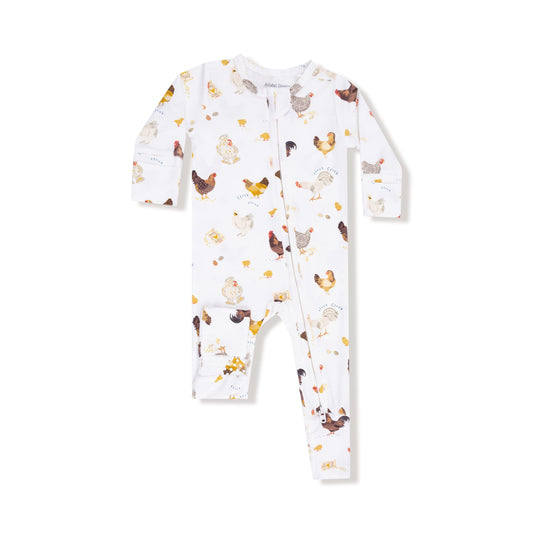 Angel Dear Collector Chickens 2 Way Zipper Footie