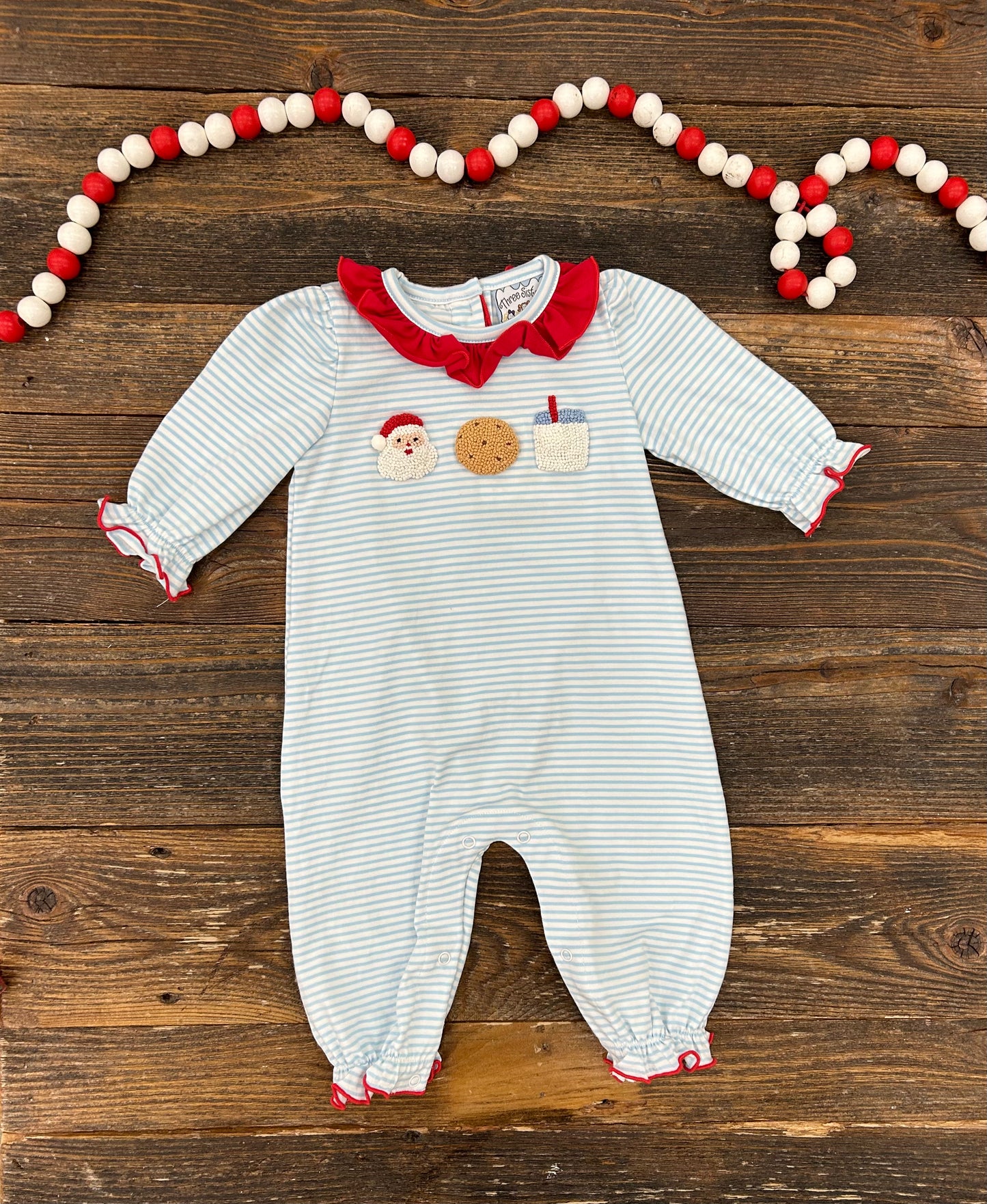 Three Sisters Milk & Cookies Girls Romper