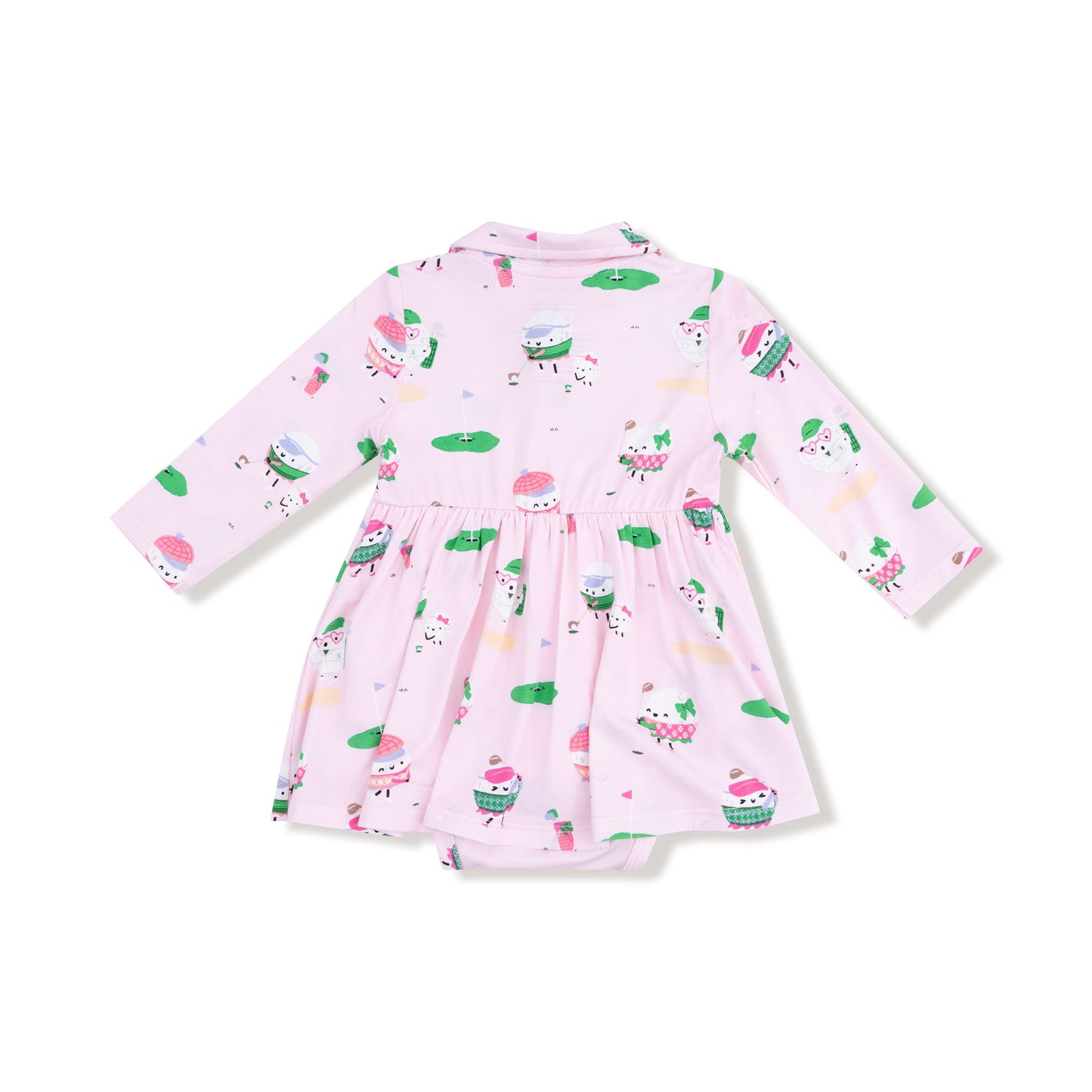 Angel Dear Pink Golf Pros Long Sleeve Bodysuit Dress
