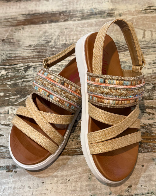 JellyPop Kyan Natural Beaded Sandal