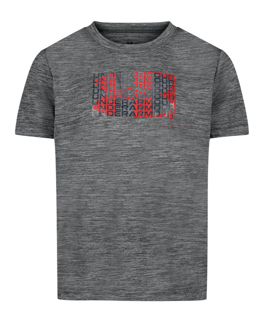 Under Armour Castlerock & Red Foil Logo Twist Tech Tee