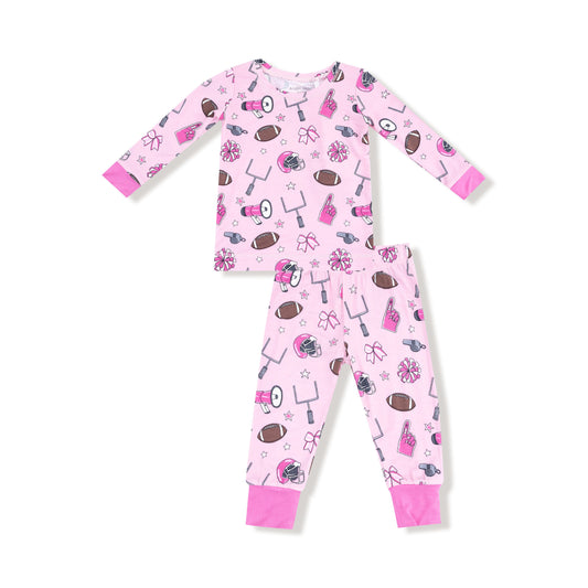 Angel Dear Game Day Pink L/S Loungewear Set
