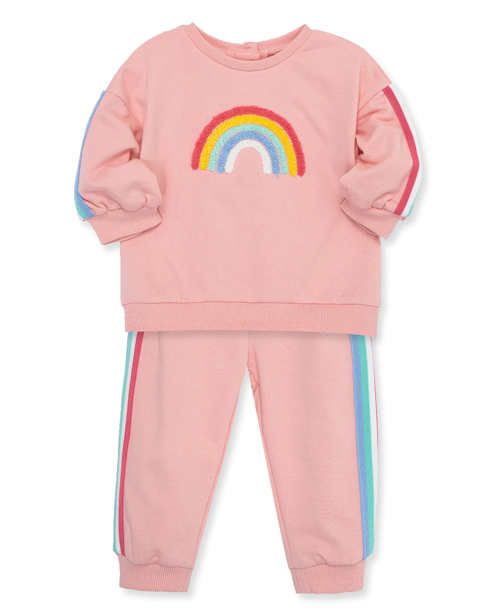 Little Me Rainbow Rainbow Sweatshirt Set