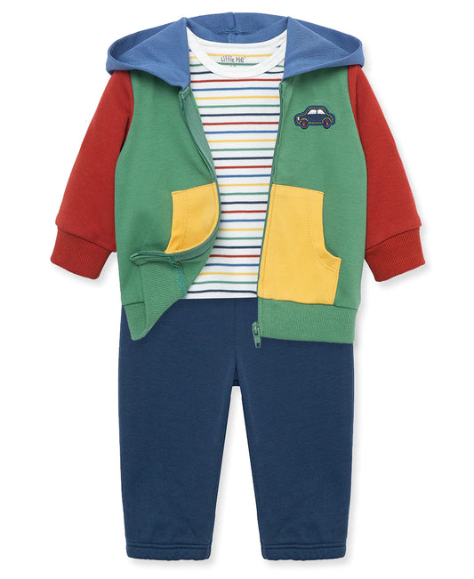 Little Me Car 3pc Hoodie Set