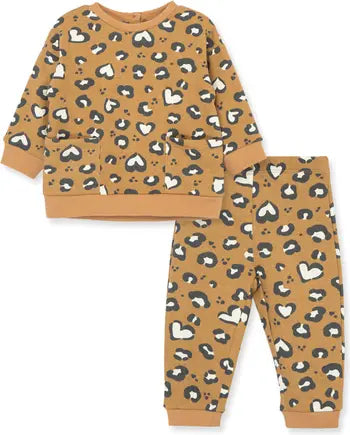 Little Me Leopard Sweatshirt & Joggers