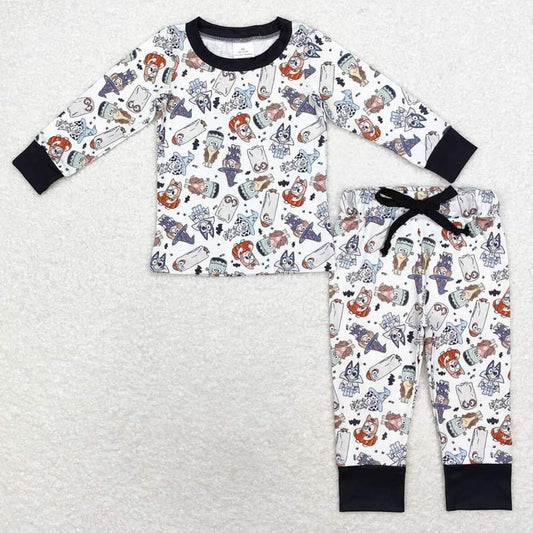 Blue Pup Halloween PJ Set
