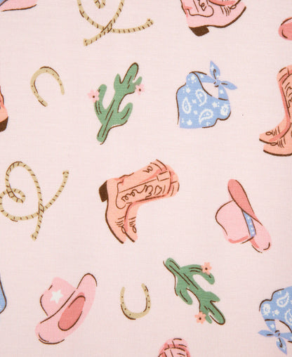 Little Me Pink Cowgirl Zipper Sleeper