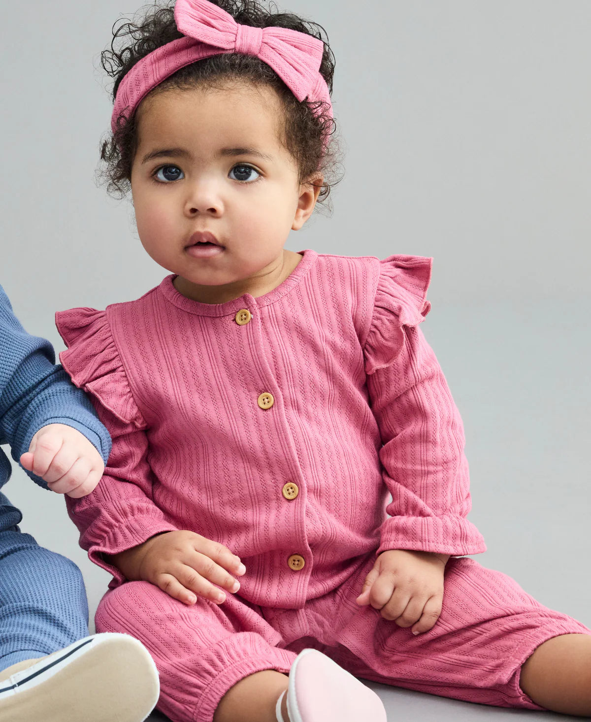 Little Me Rose Jumpsuit & Headband