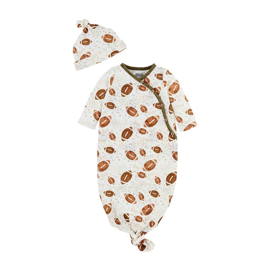 Mudpie Waffle Football Gown With Hat