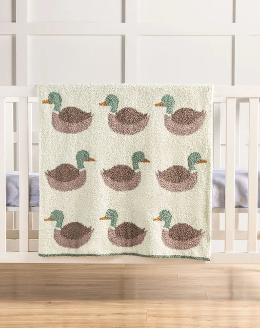 Mudpie Mallard Duck Chenille Blanket