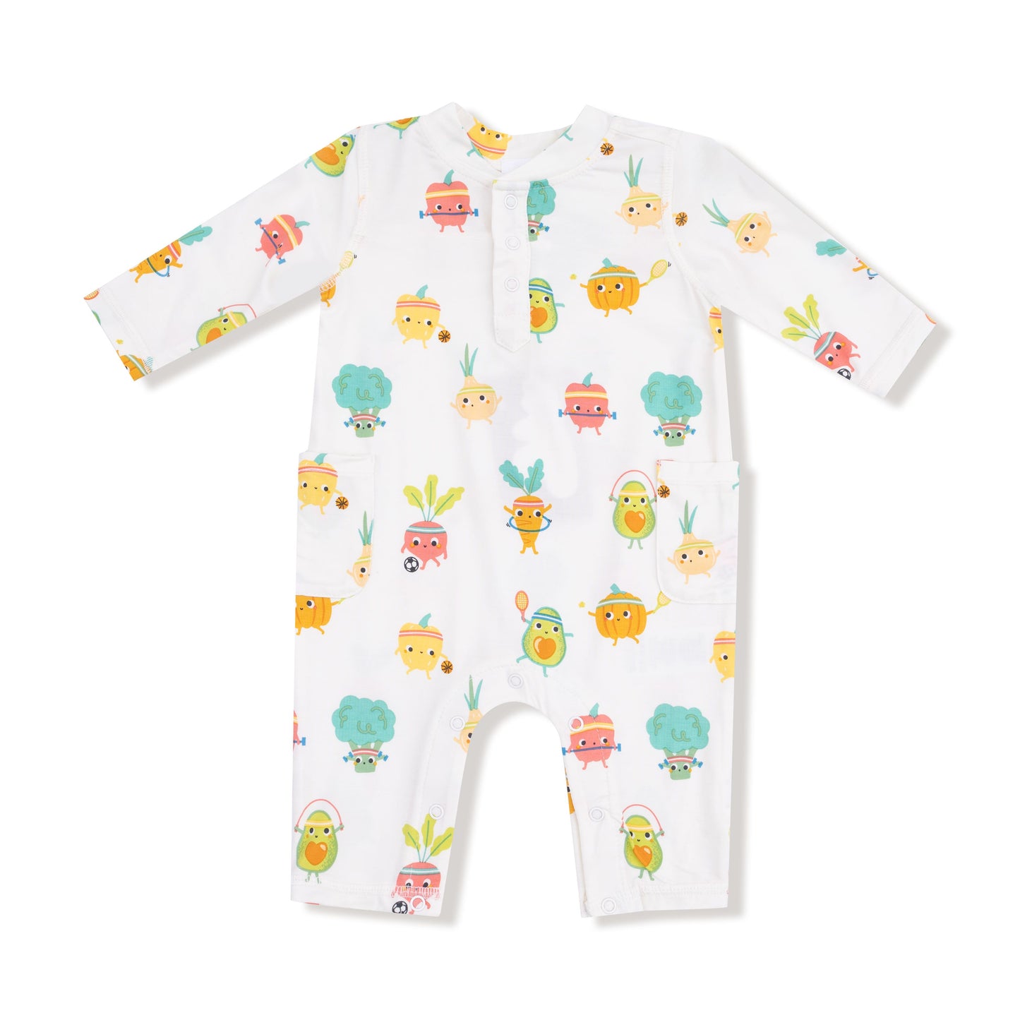 Angel Dear Crunch Munch Veggie Sports Uni Romper