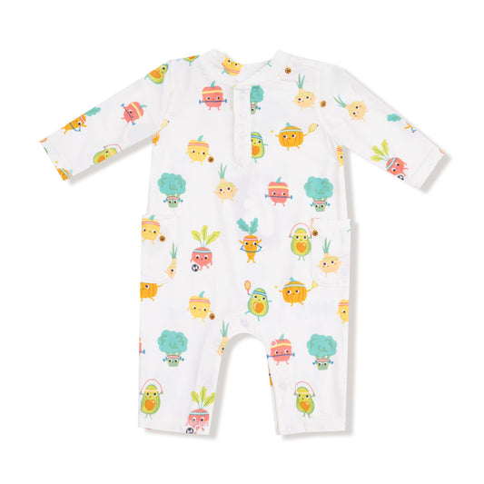 Angel Dear Crunch Munch Veggie Sports Uni Romper