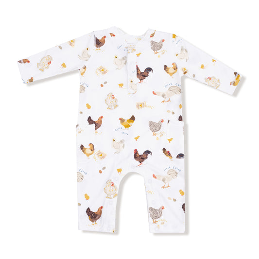 Angel Dear Collector Chickens Unisex Uni Romper