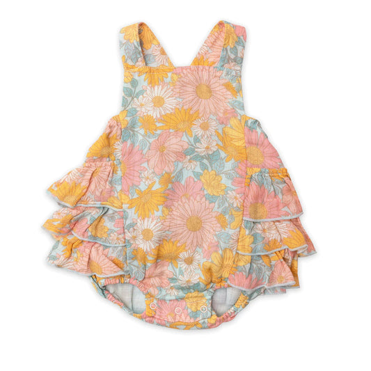 Angel Dear Groovy Garden Ruffle Sunsuit