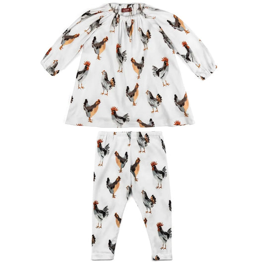 Milkbarn L/S Peasant Dress With Leggings