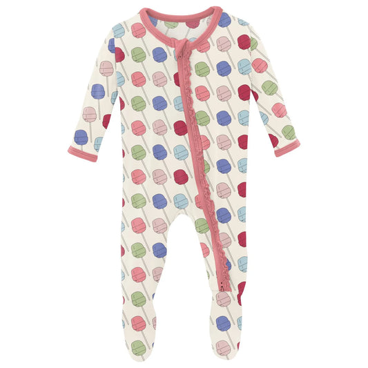 Kickee Pants Lula’s Lollipops Muffin Ruffle Footie