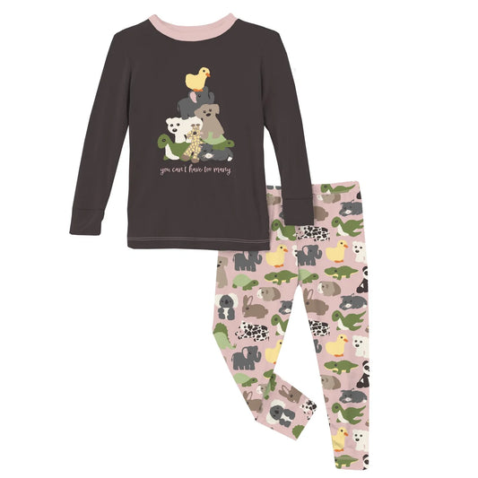 Kickee Pants Baby Rose Too Many Stuffies Pajama Set