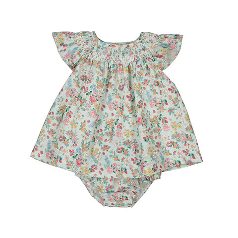Mayoral Jade Floral Dress With Bloomers