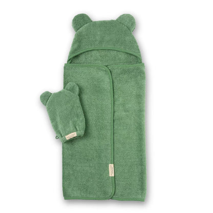 Bella Tunno Hooded Towel & Wash Mitt Set