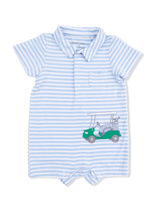 Angel Dear Bel Air Stripe Golf Polo Shortie Romper