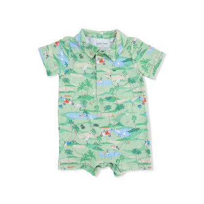 Angel Dear Golf Oasis Animals Polo Shortie Romper