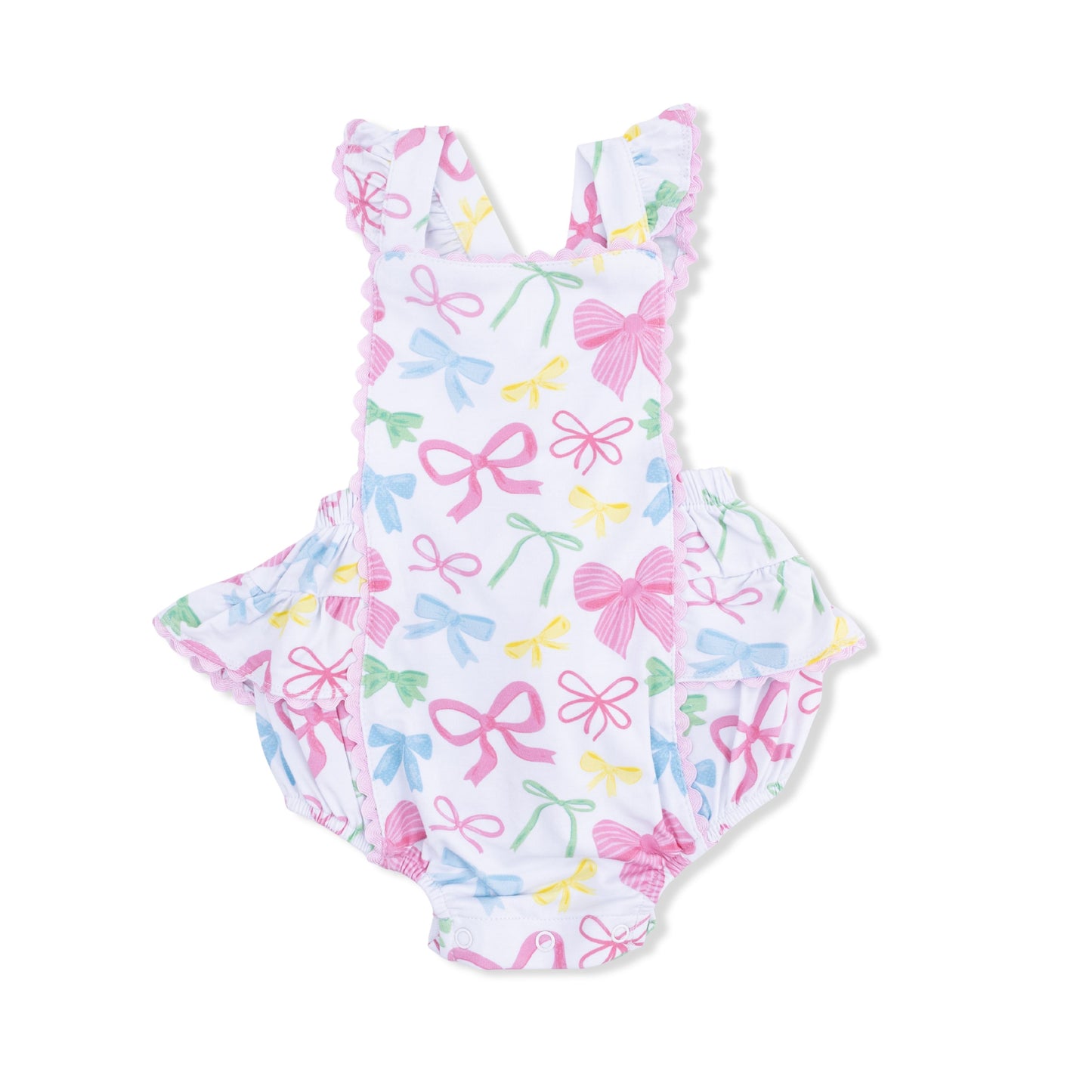 Angel Dear Sweet Bows Ric Rac Ruffle Sunsuit
