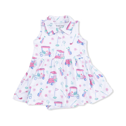 Angel Dear Golf Carts & Flowers Polo Tennis Dress