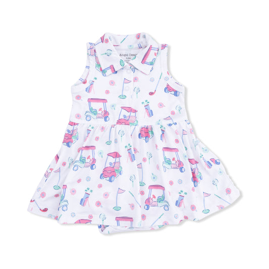 Angel Dear Golf Carts & Flowers Polo Tennis Dress